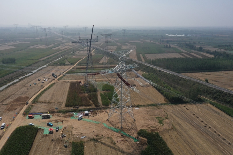津濰高鐵首條800千伏特高壓電力線路完成遷改